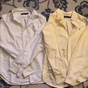 (2) Ralph Lauren button up dress shirts S